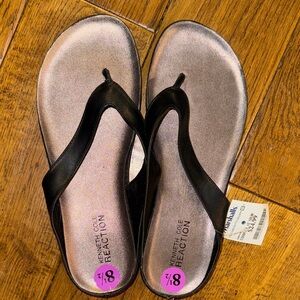 Kenneth Cole Reaction Black and Silver Sandals